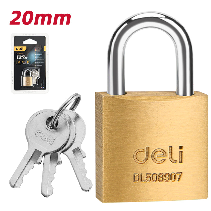 Deli Brass Padlock (20mm) - قفل نحاس