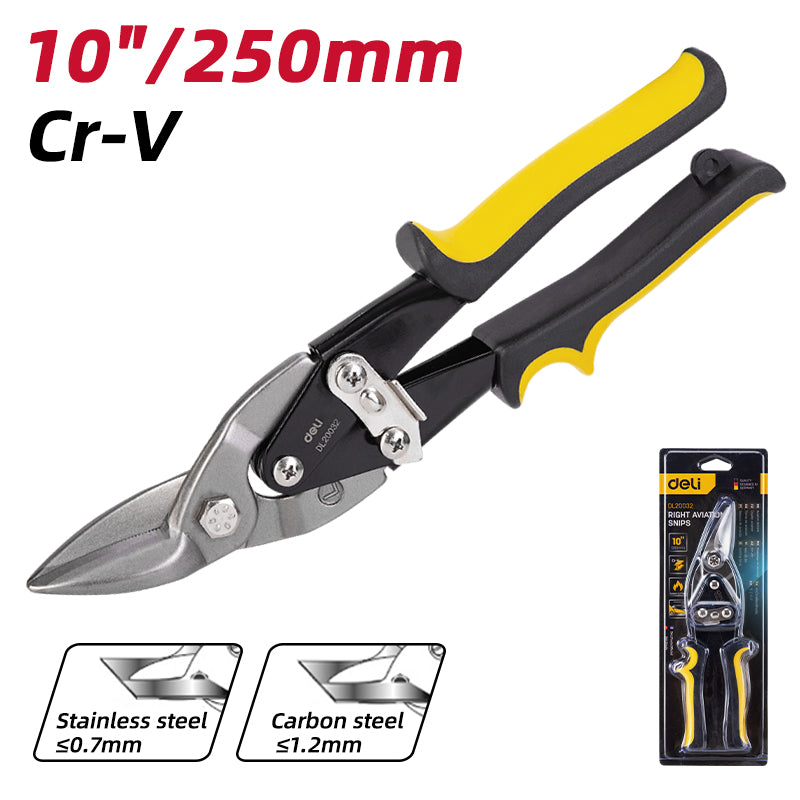 Deli 10" Right Aviation Snips - مقص تول يمين