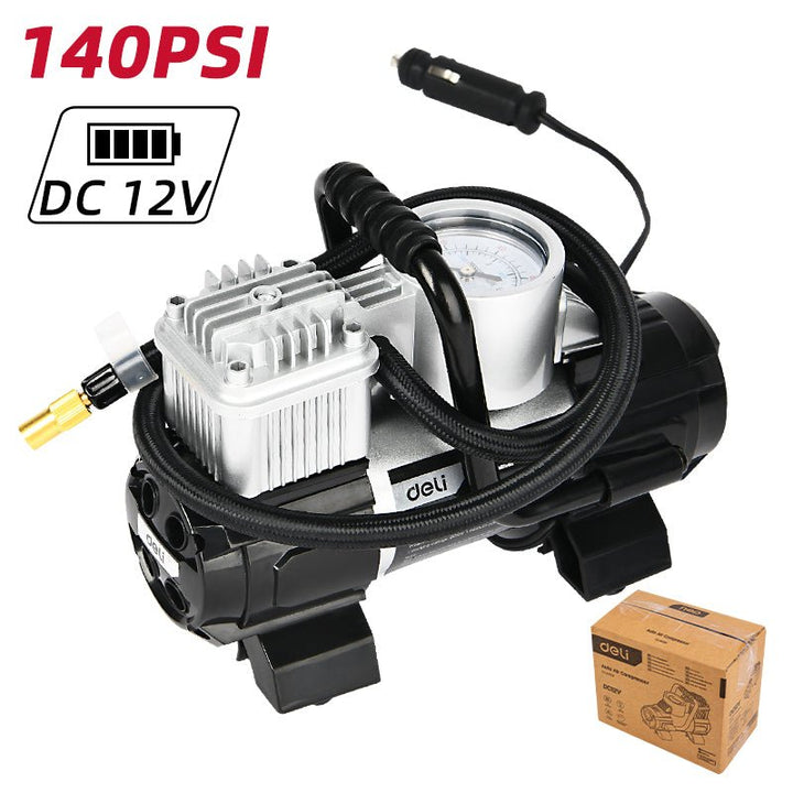 Deli 140PSI Auto Air Compressor (100W) - منفخ دواليب