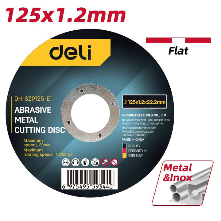 Deli Abrasive Metal Cutting Disc (125mmx1.2mmx22.2mm) - ديسك قص حديد