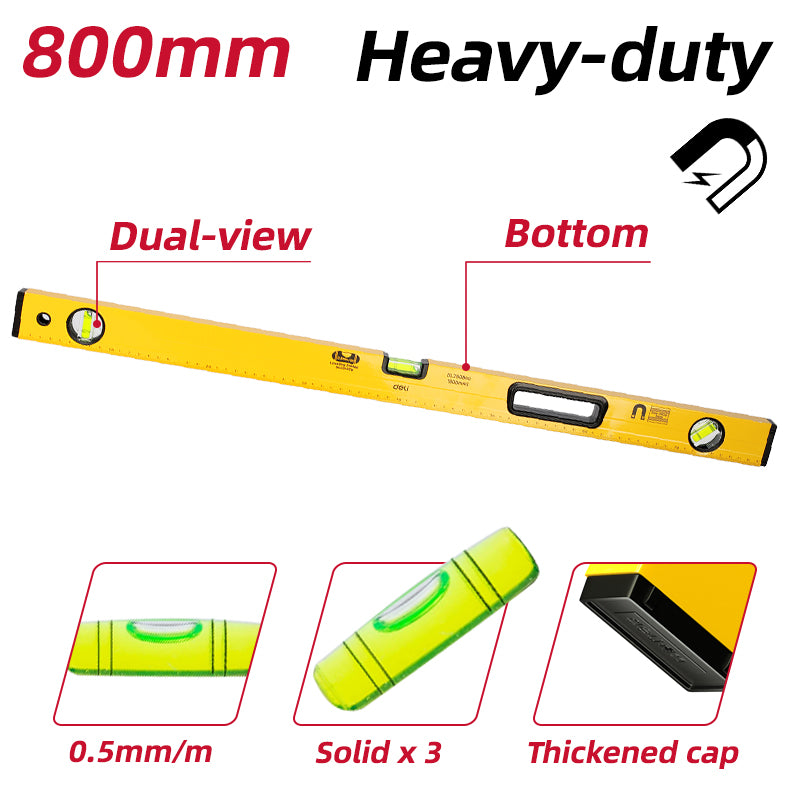 Deli Heavy Duty Magnetic Spirit Level (800mm) - زيبق صناعي مغنطيس