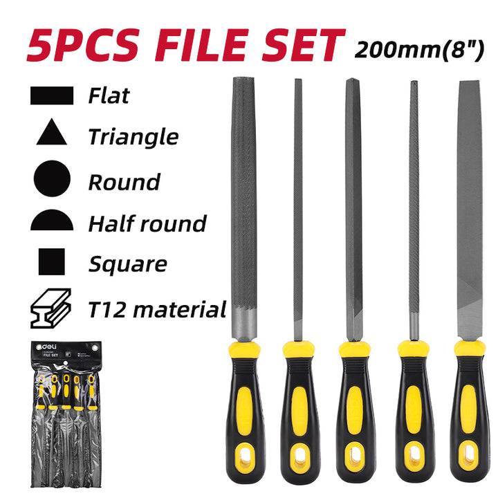 Deli Mini File 5Pc Set - 5Pcs مجموعة مبارد حديدية صغيرة