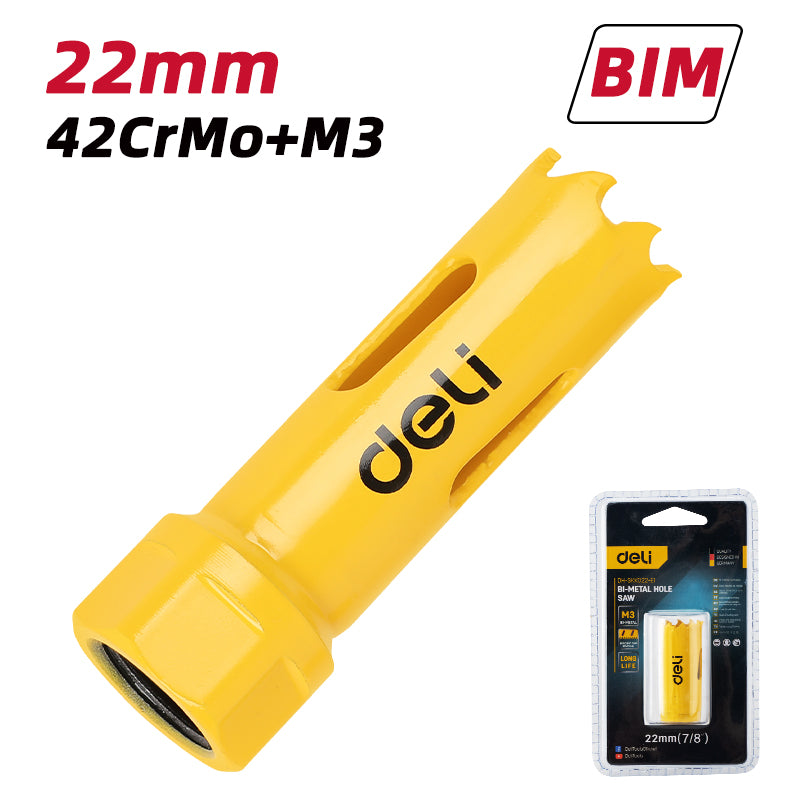 Deli Bi-Metal Hole Saw (22mm) - قوارة حديد