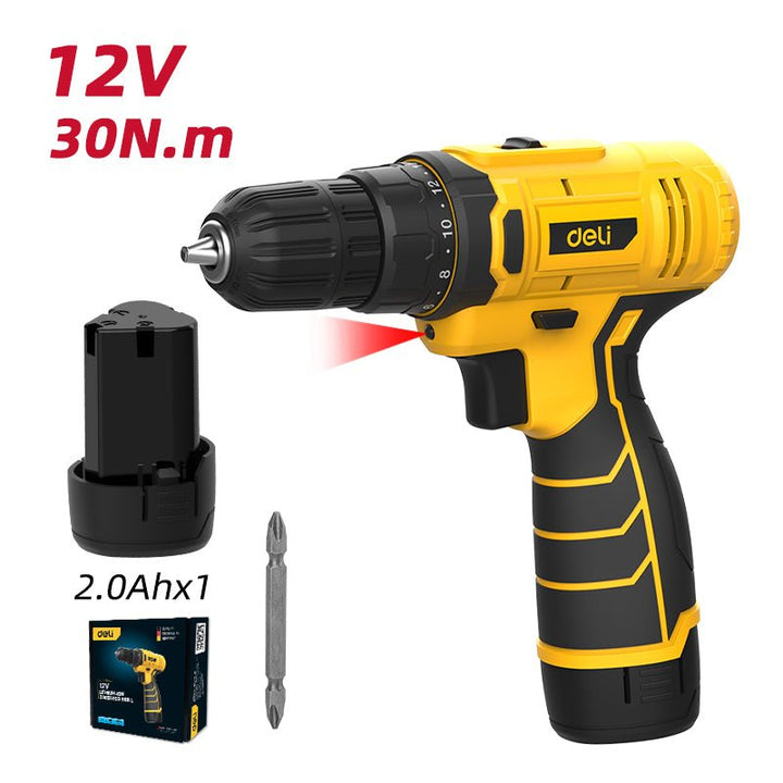 Deli 12V Lithium-ion Cordless Drill - مقدح بطارية ليثيوم