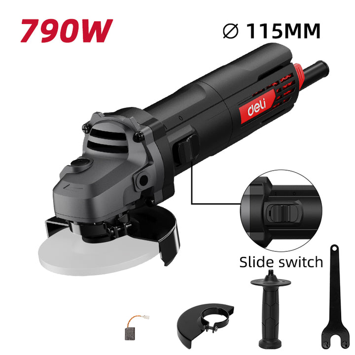 Deli 790W Angle Grinder 115mm (Red Series) - صاروخ