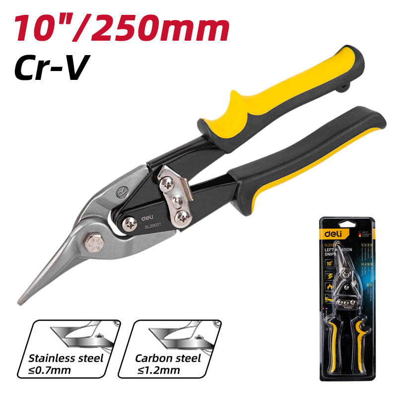 Deli 10" Left Aviation Snips - مقص تول شمال