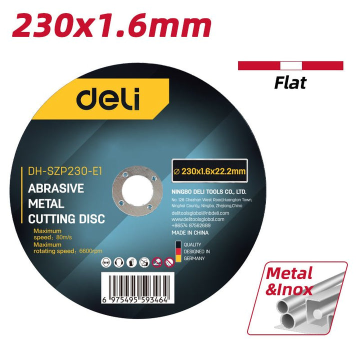 Deli Abrasive Metal Cutting Disc (230mmx1.6mmx22.2mm) - ديسك قص حديد