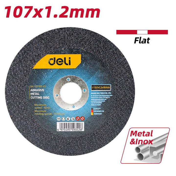 Deli Abrasive Metal Cutting Disc (107mmx1.2mmx16.0mm) - ديسك قص حديد