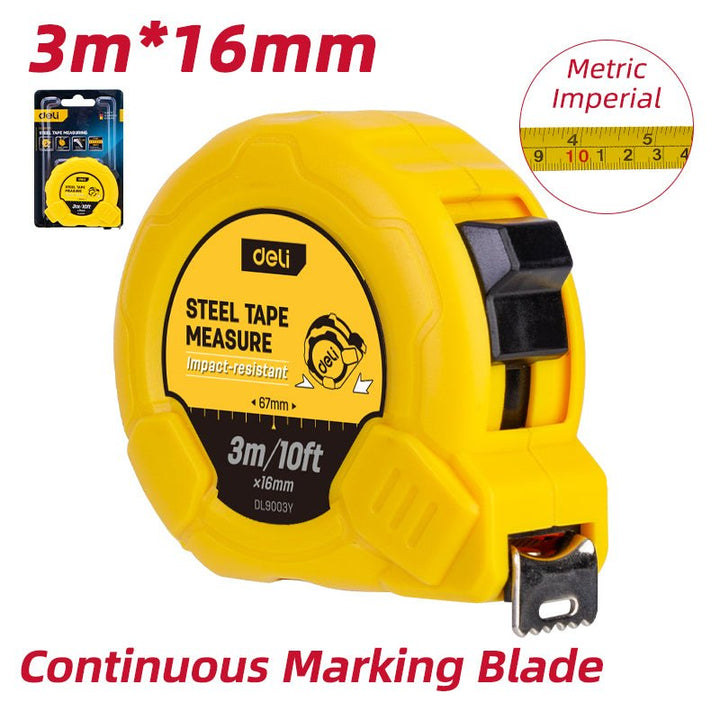 Deli Steel Measure Tape (3m/10ft*16mm) - متر قياس