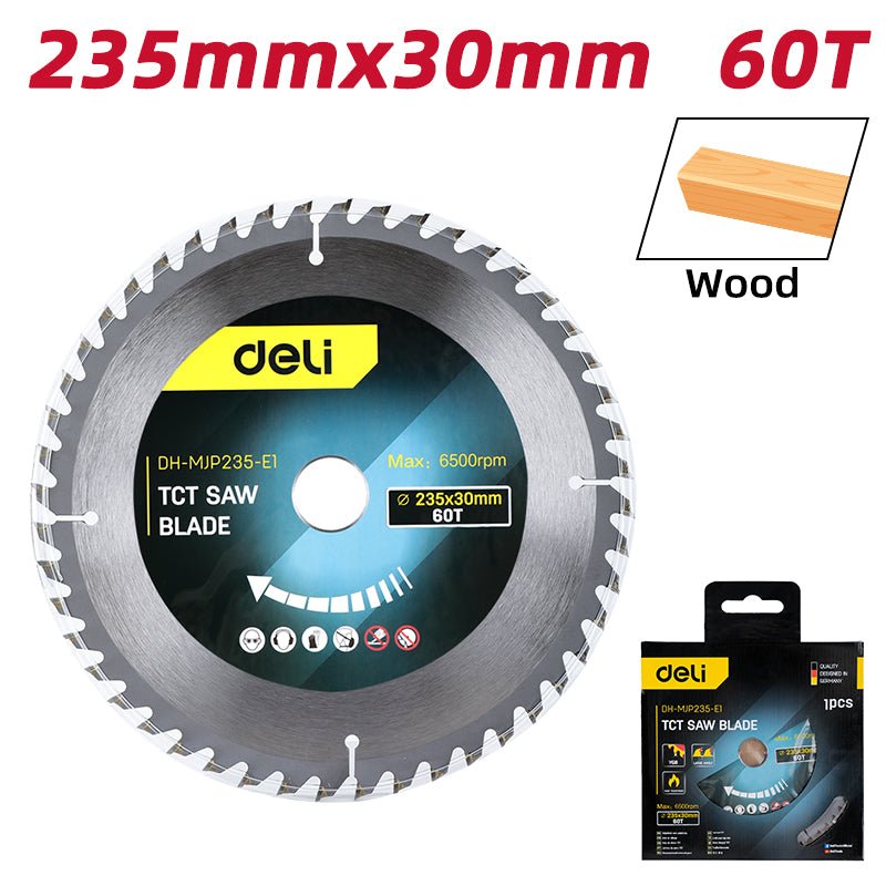 Deli Tct Saw Blade (235x30mm) 60T - ديسك قص خشب