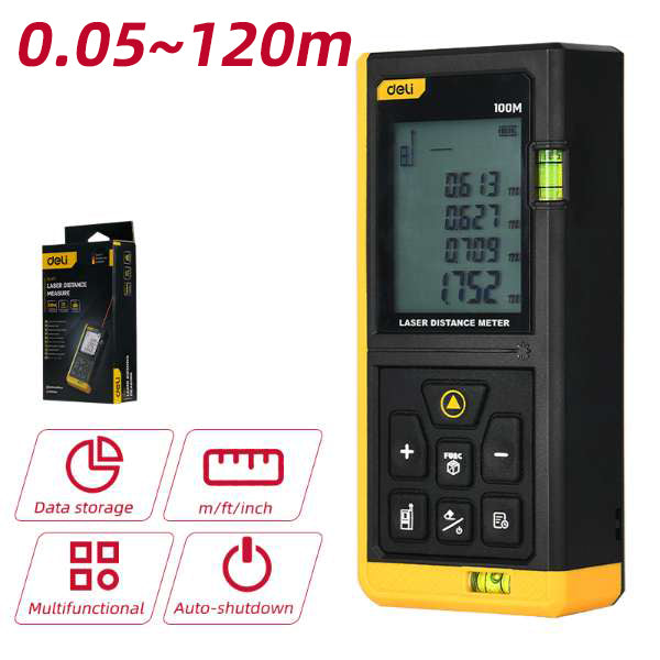 Deli Laser Distance Measurer (120m) - متر ليزر