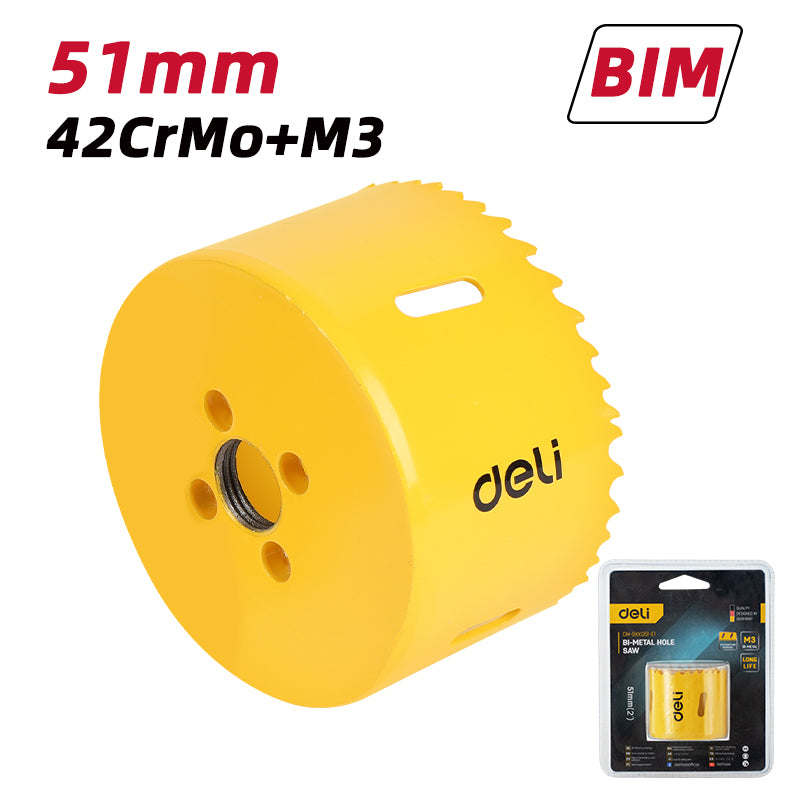 Deli Bi-Metal Hole Saw (51mm) - قوارة حديد