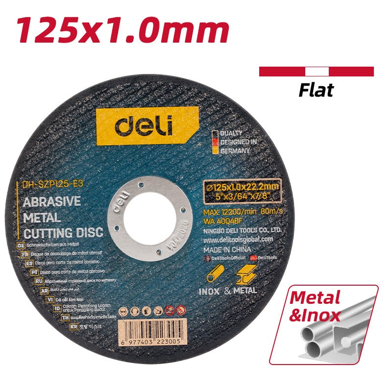 Deli Abrasive Metal Cutting Disc (125x1.0mm) - ديسك قص حديد