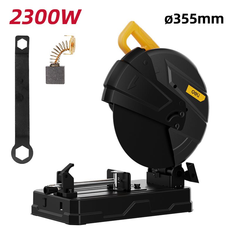 Deli 2300W Cut Off Saw Black - مقطع حديد صناعي