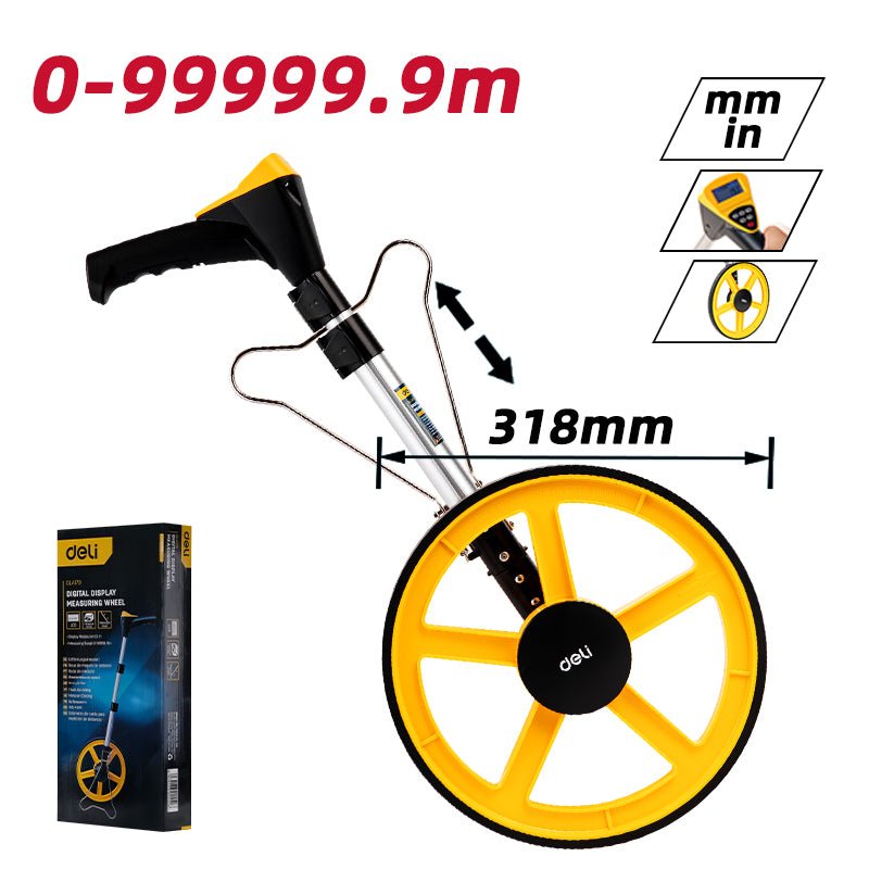 Deli Digital Display Measuring Wheel (12.5") - عجلة قياس بشاشة رقمية