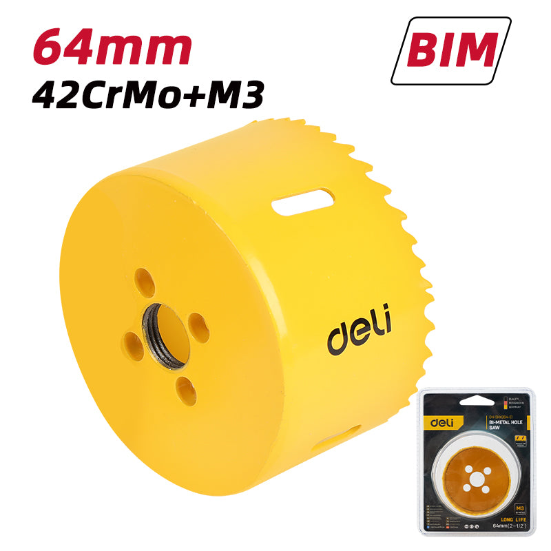 Deli Bi-Metal Hole Saw (64mm) - قوارة حديد