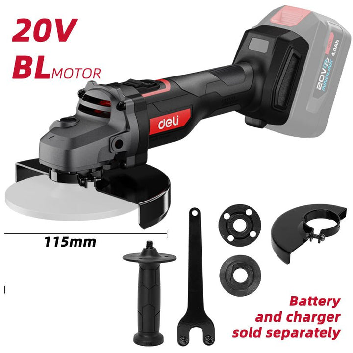 Deli 20V Brushless Motor Lithium-ion Angle Grinder Red Series (115mm) (Tool Only) - صاروخ عالبطارية