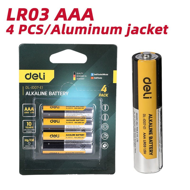 Deli AAA Alkaline Battery (4Pcs) - بطارية قلوية بحجم AAA