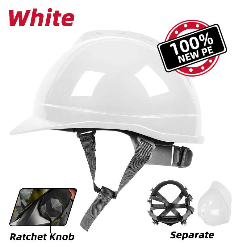 New PE Safety Helmet White (Made in United Kingdom) - طاسة حماية موقع ابيض