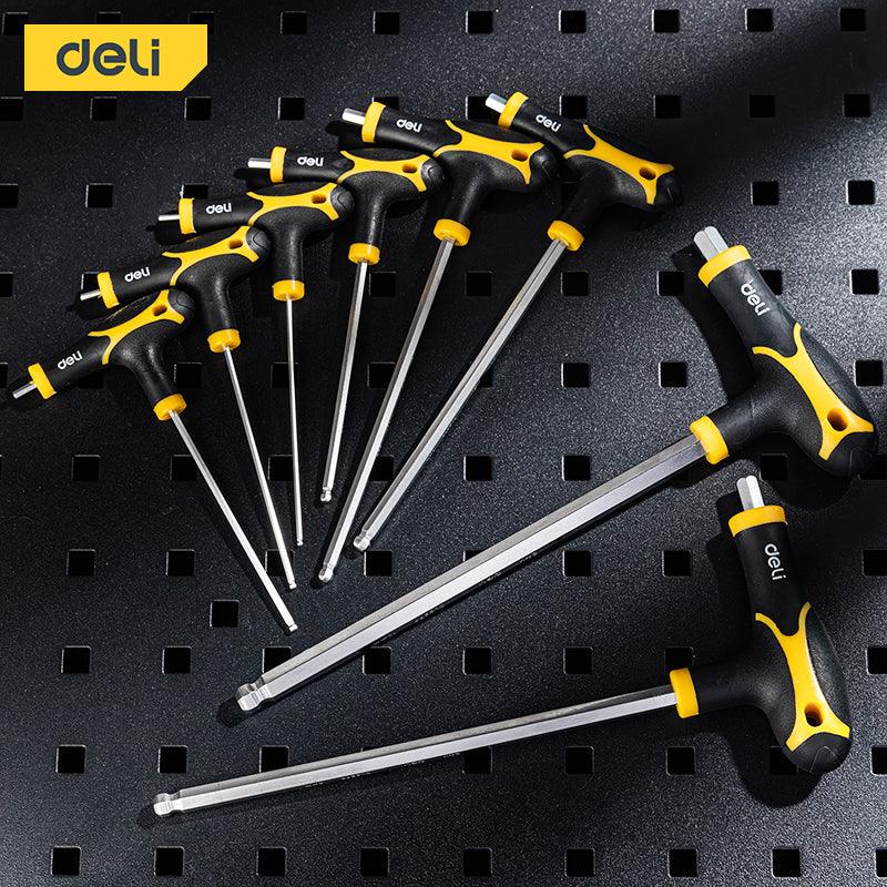 8 Pcs T-Handle Ball Point Hex Wrench Set - 8pcs ‎T طقم مفتاح منجم مسكة