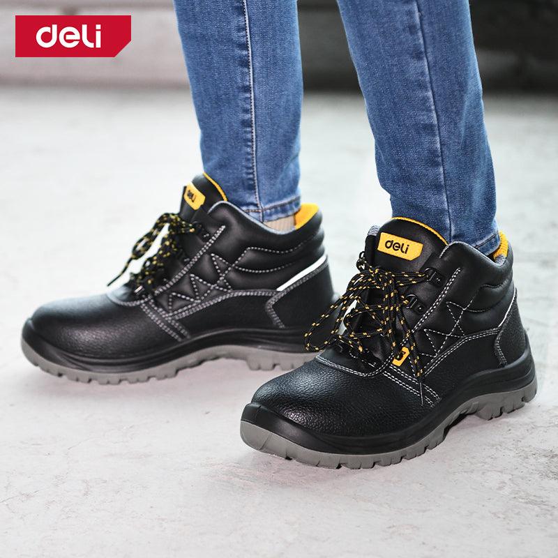 Safety Boots (Size 42) - حذاء عمال مع حماية اسود