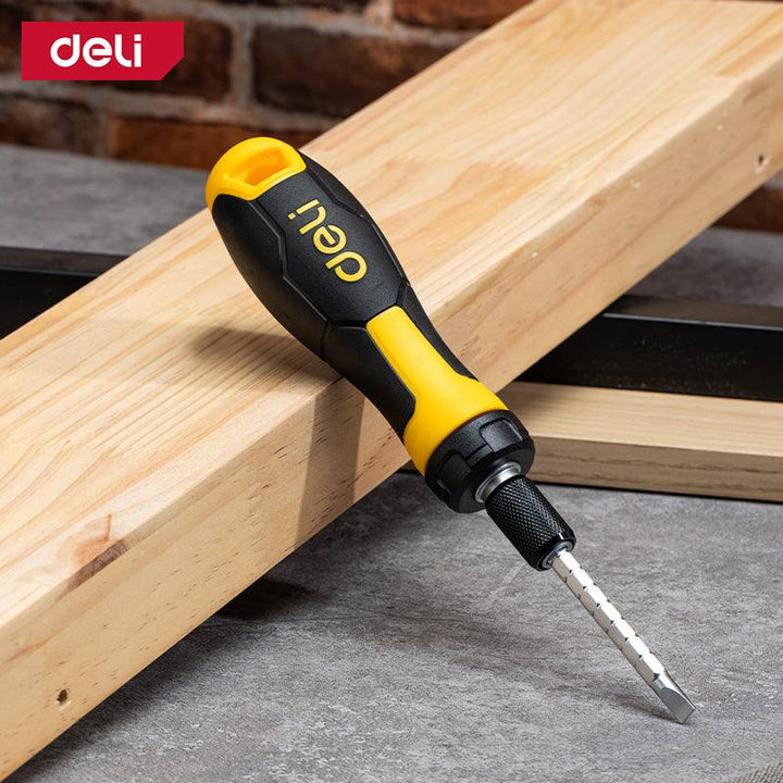 2 In 1 Ratchet Screwdriver (6.35x180mm) - مفك براغي بمفتاح جَزْر 2 في 1