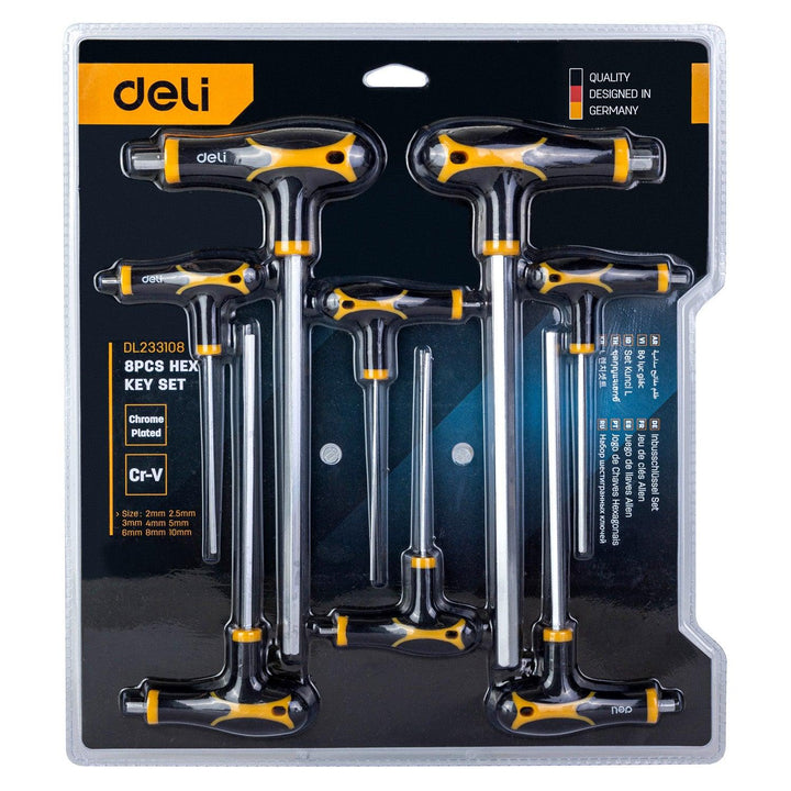 8 Pcs T-Handle Hex Wrench Set - ‎8 Pcs T طقم مفتاح مسدس مسكة