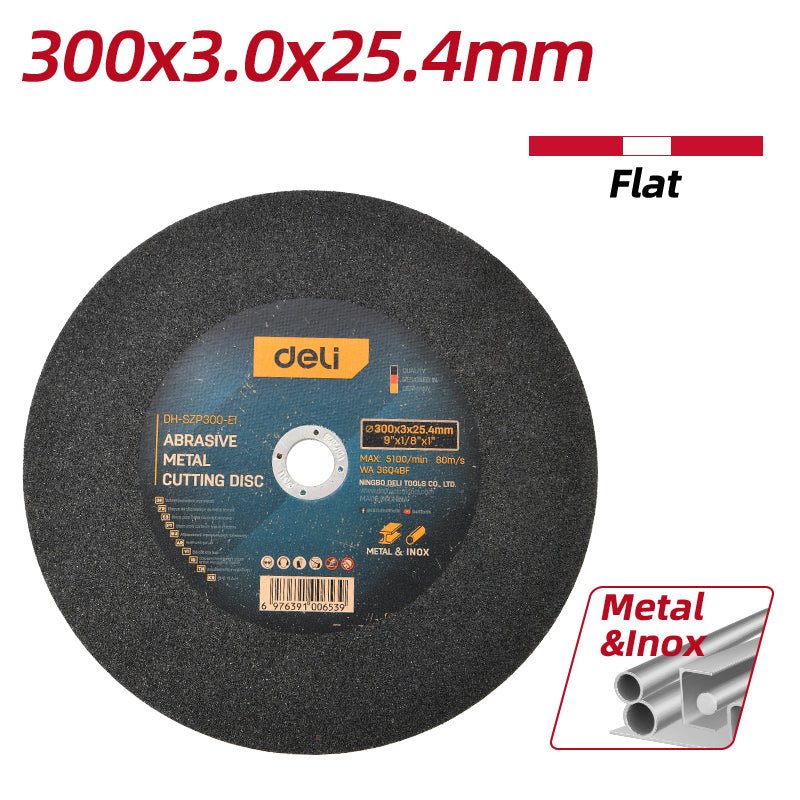 Deli Abrasive Metal Cutting Disc (300x3.0x25.4mm) - ديسك قص ستانلس صناعي