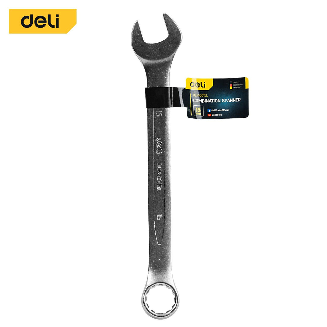Cờ lê vòng miệng Deli EDL140015L 15 mm