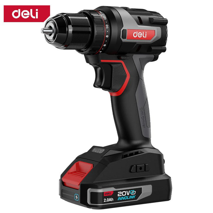 Deli 20V Cordless Drill Driver with 2.0Ah INNOLINK Battery