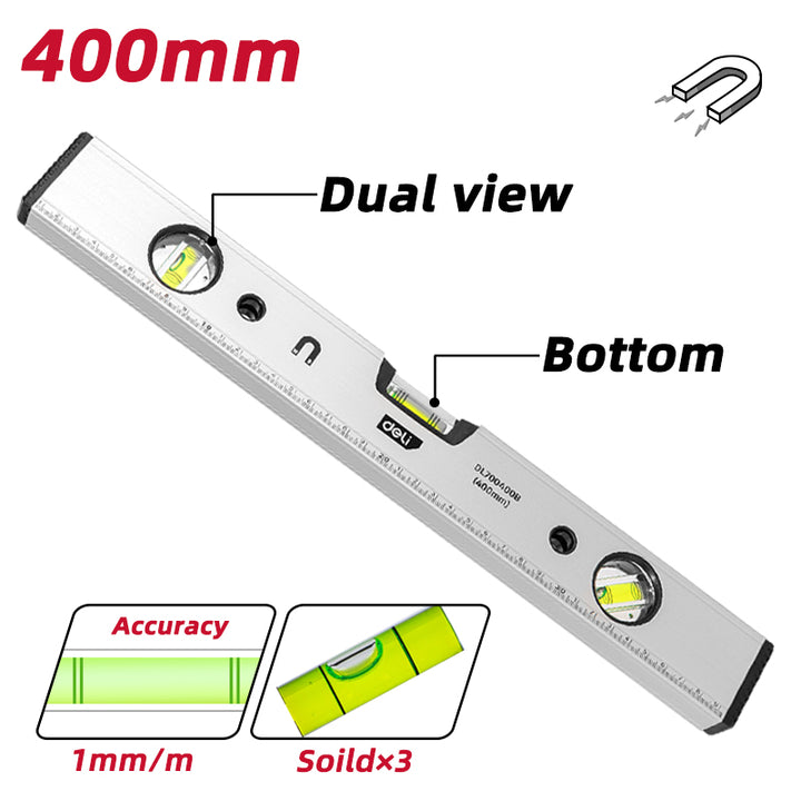 Deli Magnetic Spirit Level (400mm) - زيبق مغنطيس
