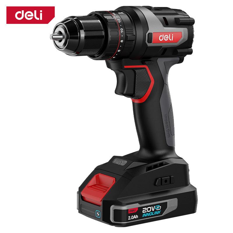 20V Lithium-Lon Impact Drill -  مقدح بطاريتين ليثيوم شنطة صناعي