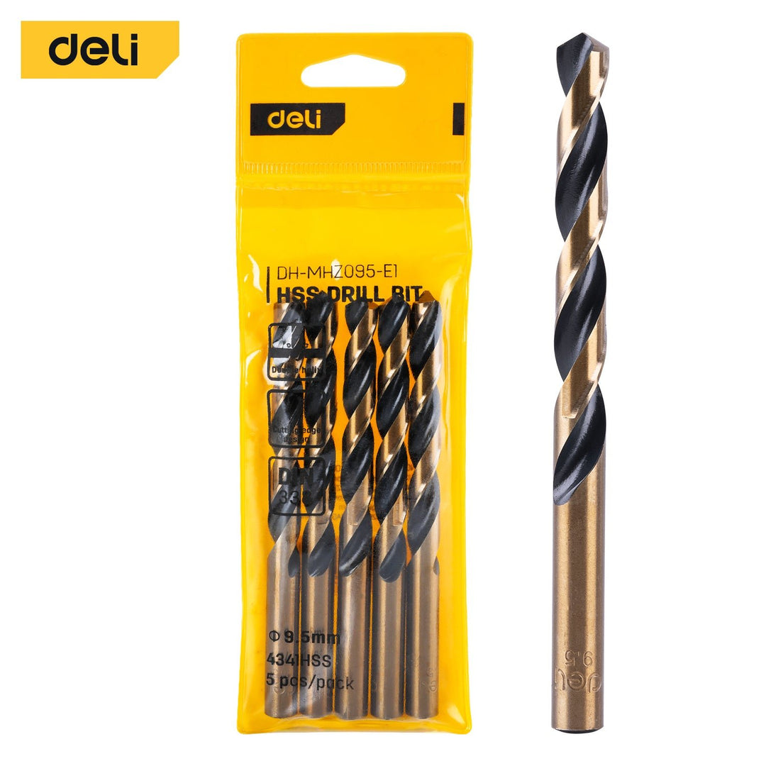 Deli HSS Drill Bit 9.5mmx120mm (5Pcs) - ريشة حديد
