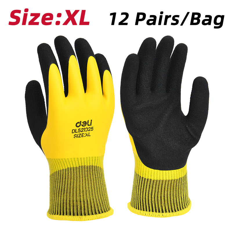 Heavy Duty Latex Gloves (12 Pairs) Size XL - قفازات لاتكس
