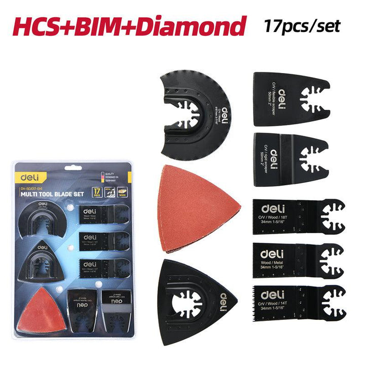 17Pcs Multi Tool Blade Sets - مجموعة 17 قطعة من شفرات الأدوات متعددة الاستخدام