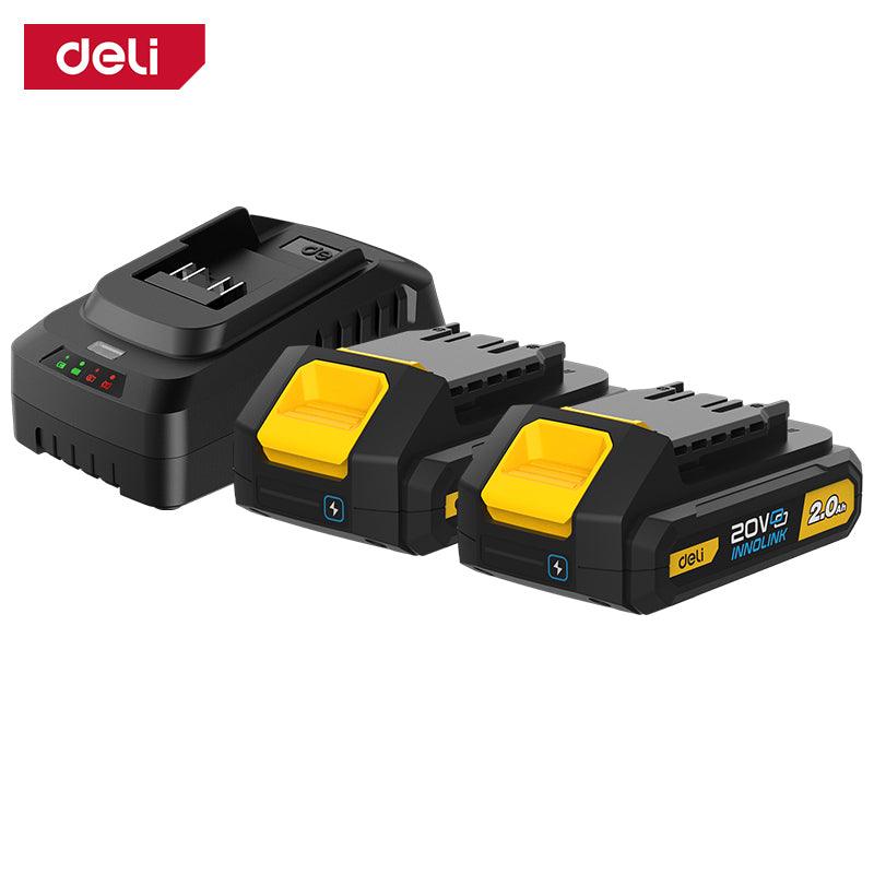 21V Lithium-ion Battery and Charger Set (2.0Ah x2) - (2) شاحن + بطاري