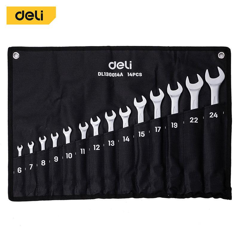 14 Pcs Combination Spanner Set - (14) طقم شق مسنن