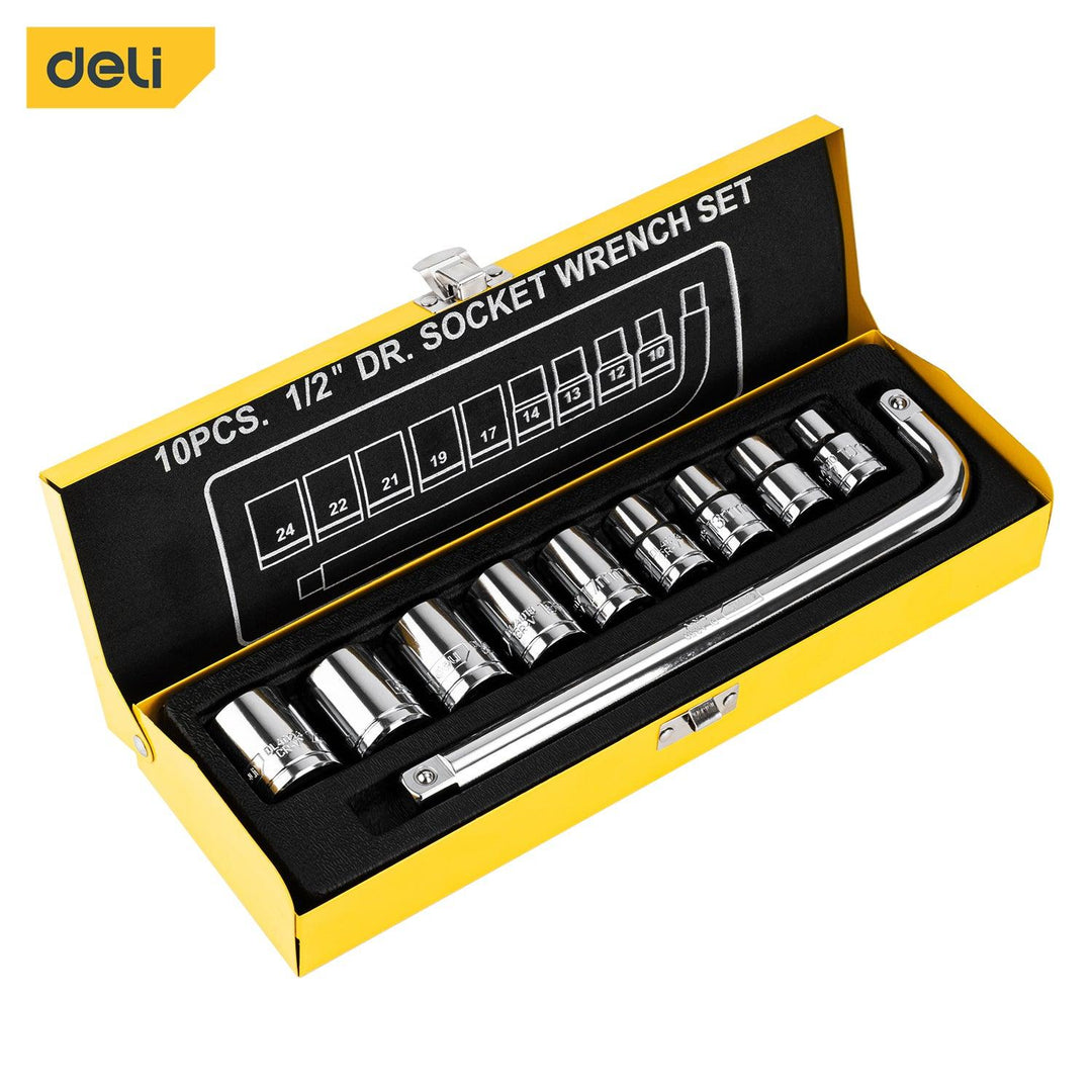 1/4" 10Pcs Socket Set - 10Pcs طقم 1/4" طربوش طقطاق