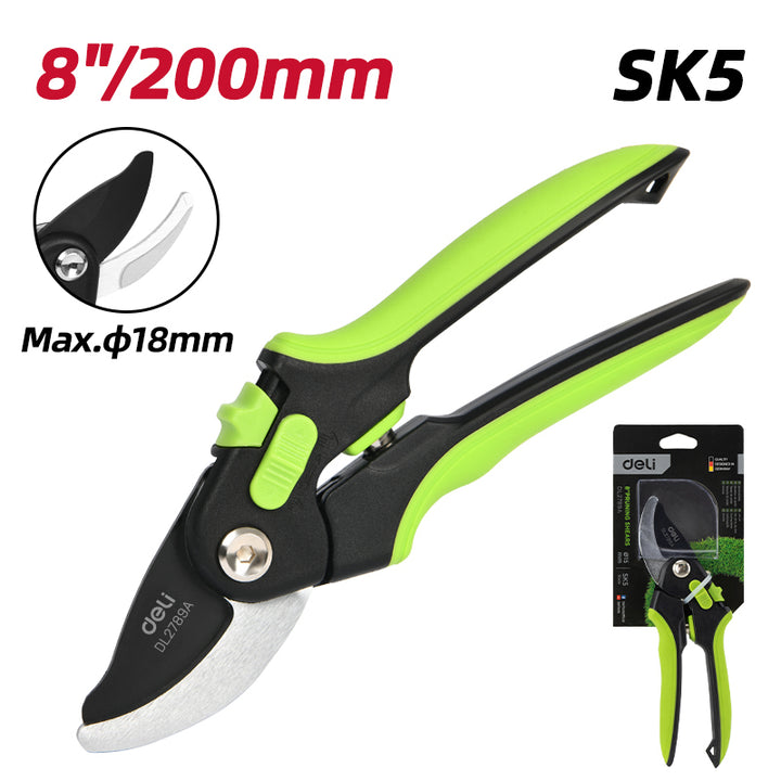 Deli 8" Pruning Shears Carbon Steel Blade - مقص زراعي