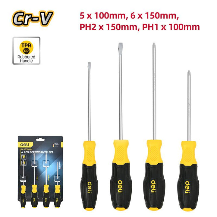 4 Pcs Screwdriver Set - 4 Pcs طقم مفك براغي