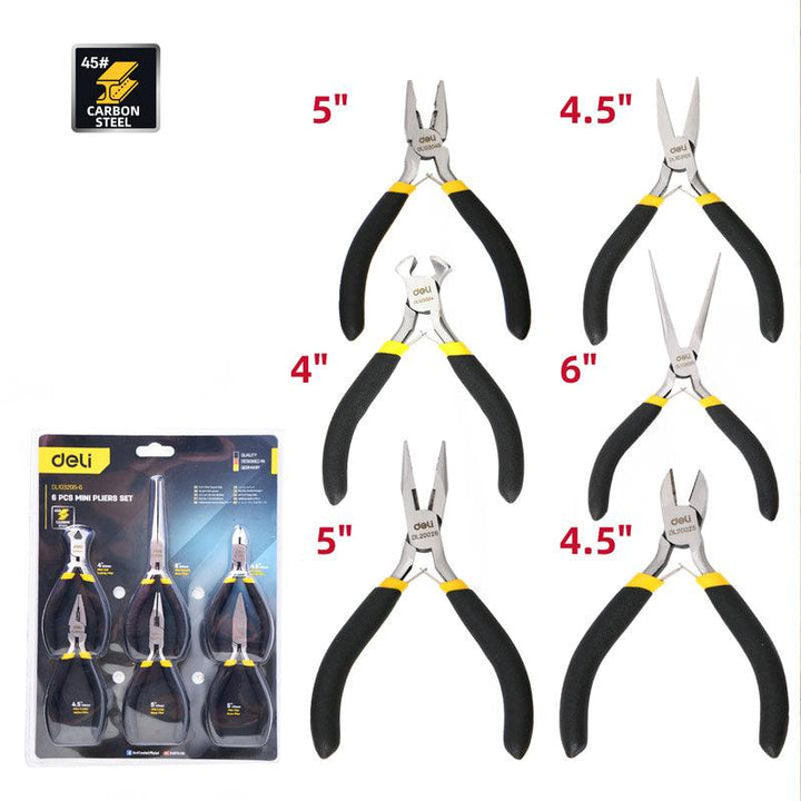 5" Mini Pliers 6 Pc Set -  (6) طقم بانسات صغير