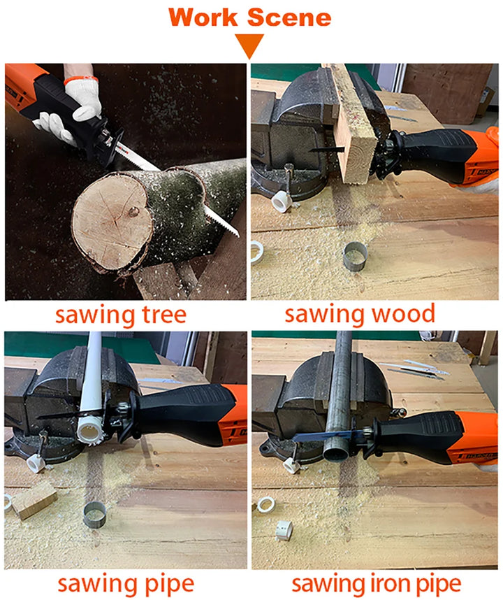900W Electric Reciprocating Saw Kit - منشار كهرباء ترددي مسكة قالب