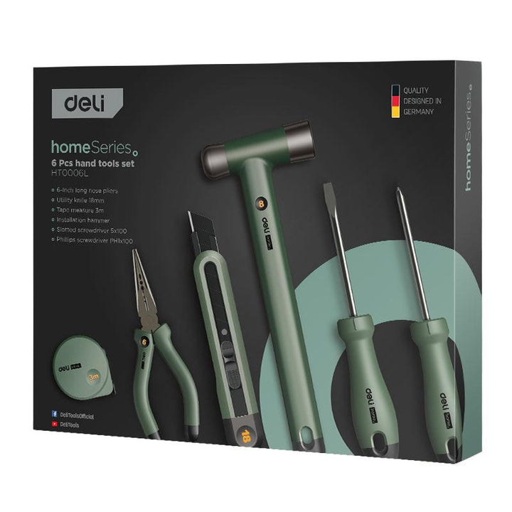 6 Pcs Home Series Tool Sets (Green) - طقم عدة 6 قطع