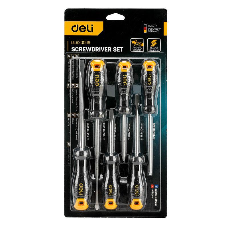 6 Pcs Screwdriver Set - 6 Pcs طقم مفك براغي