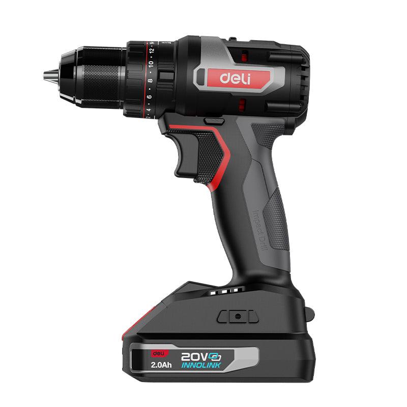 20V Lithium-Lon Impact Drill -  مقدح بطاريتين ليثيوم شنطة صناعي