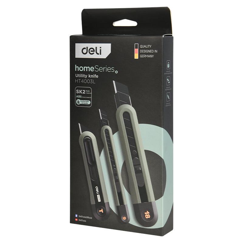 Utility Knife 3Pcs Set -   سكين شفرة سحب  صناعية 3 قطع