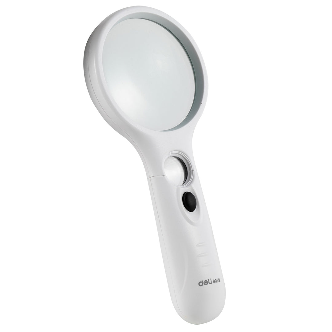 Deli Magnifier Loupe with Light 70mm 2.5x + (11x) - مكبر 702.5مم 11مرة