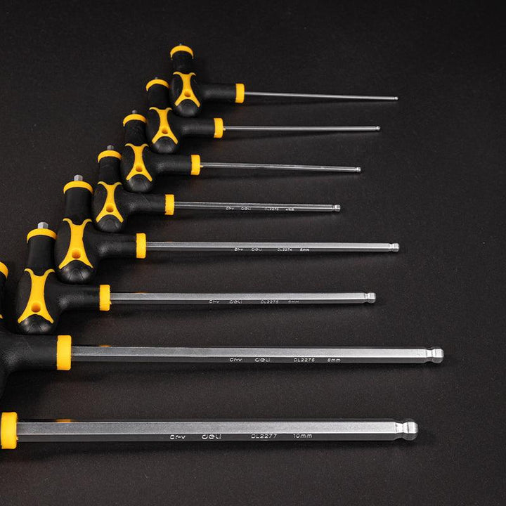 8 Pcs T-Handle Ball Point Hex Wrench Set - 8pcs ‎T طقم مفتاح منجم مسكة