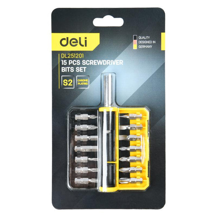 15 Pcs Screwdriver Bits Set - مجموعة رؤوس مفكات براغي – 15 قطعة