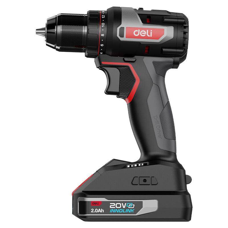 20V Lithium-Ion Cordless Drill - مقدح بطاريتين صناعي رجراج راس شد